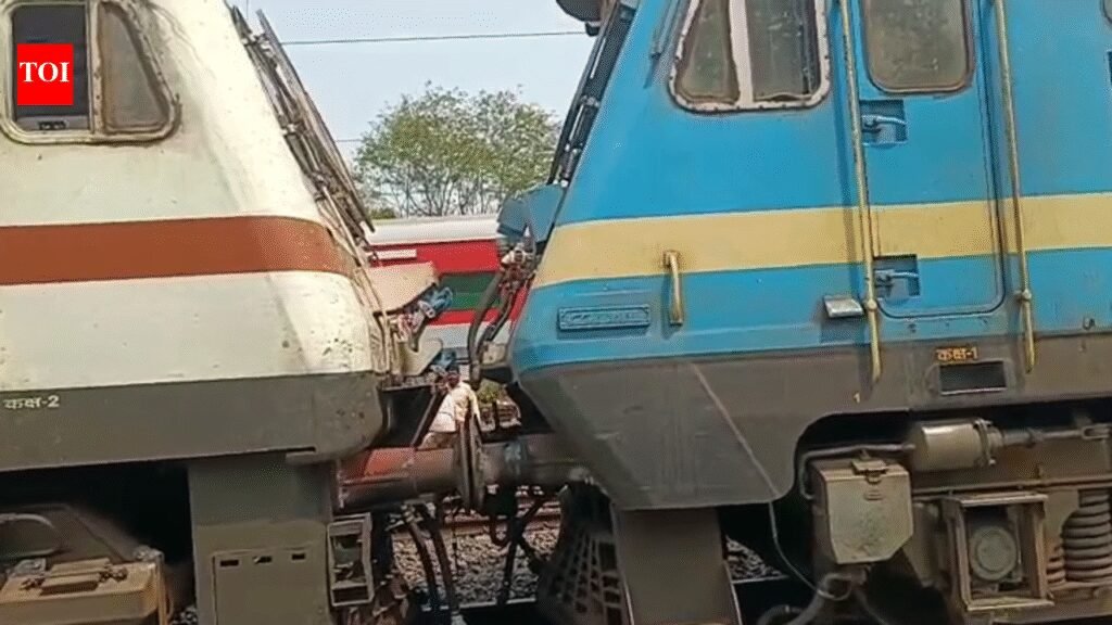Moving train comes in contact with stationary train, raises malfunction concern | Bhubaneswar News