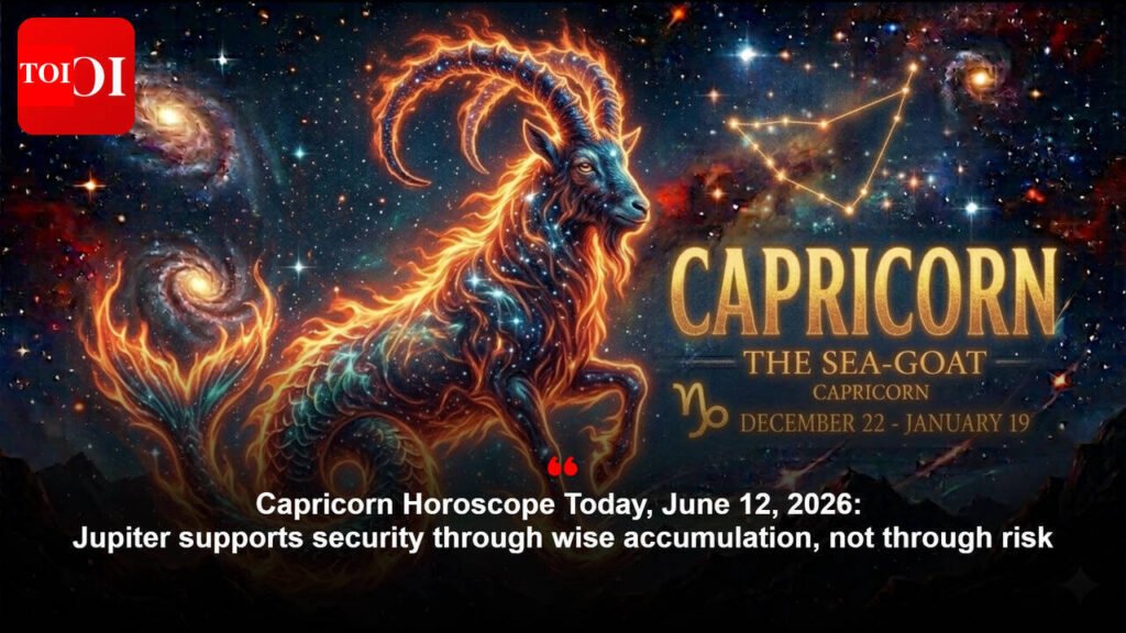 Capricorn Horoscope Today, June 12, 2026: Jupiter supports security through wise accumulation, not through risk