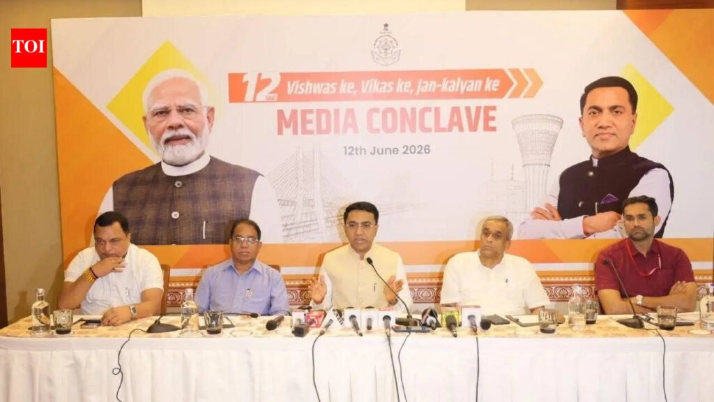 Double engine govt for 12 years brought development in Goa: CM | Goa News