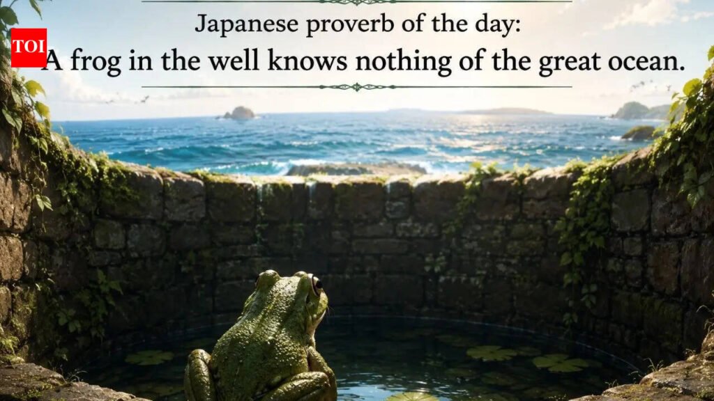 Japanese proverb of the day: “A frog in the well knows nothing of the great ocean” |