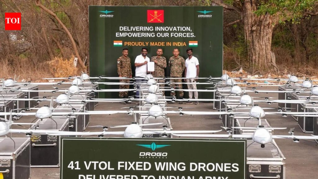 Drogo Aerospace delivers 1st batch its 41 JK 250e drones to Indian Army | Hyderabad News
