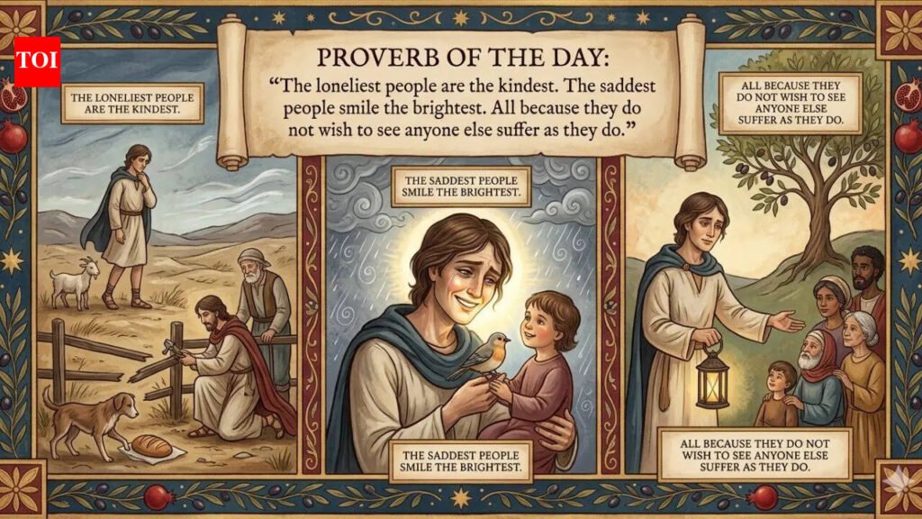 Proverb of the day: “The loneliest people are the kindest. The saddest people smile the brightest. All because they do not wish to…” |