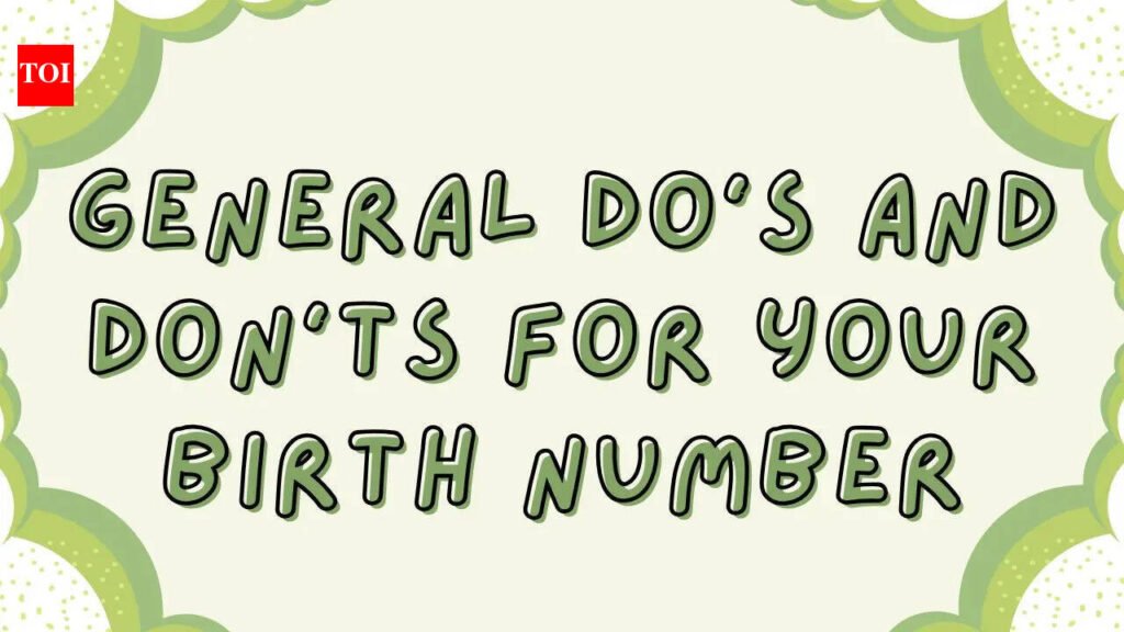 General do’s and don’ts for your birth number