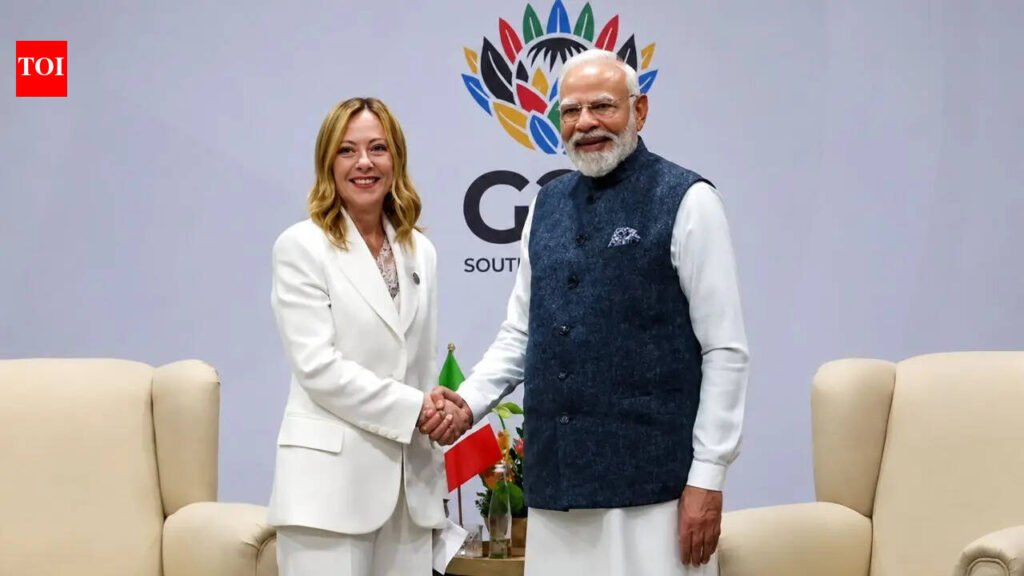 Giorgia Meloni: ‘We are most famous couple on Instagram’: Meloni’s hot mic moment at G7 with PM Modi goes viral | India News