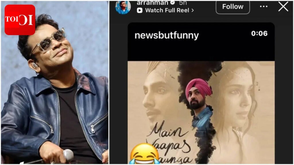 AR Rahman dismisses ‘Main Vaapas Aaunga’ criticism with laughing emoji amid online debate | Hindi Movie News