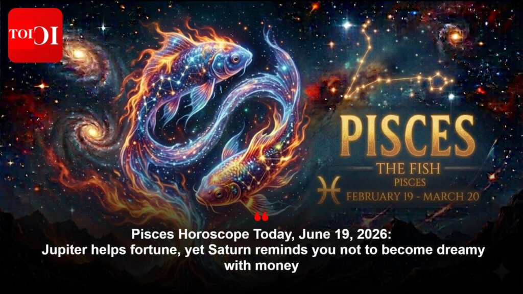 Pisces Horoscope Today, June 19, 2026: Jupiter helps fortune, yet Saturn reminds you not to become dreamy with money