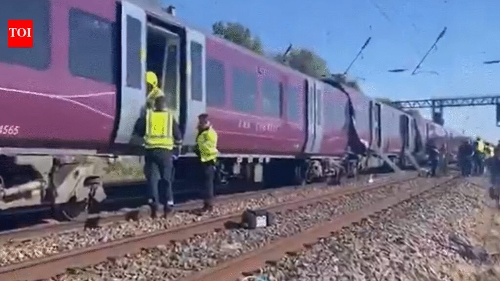 Two trains collide near London, emergency services respond