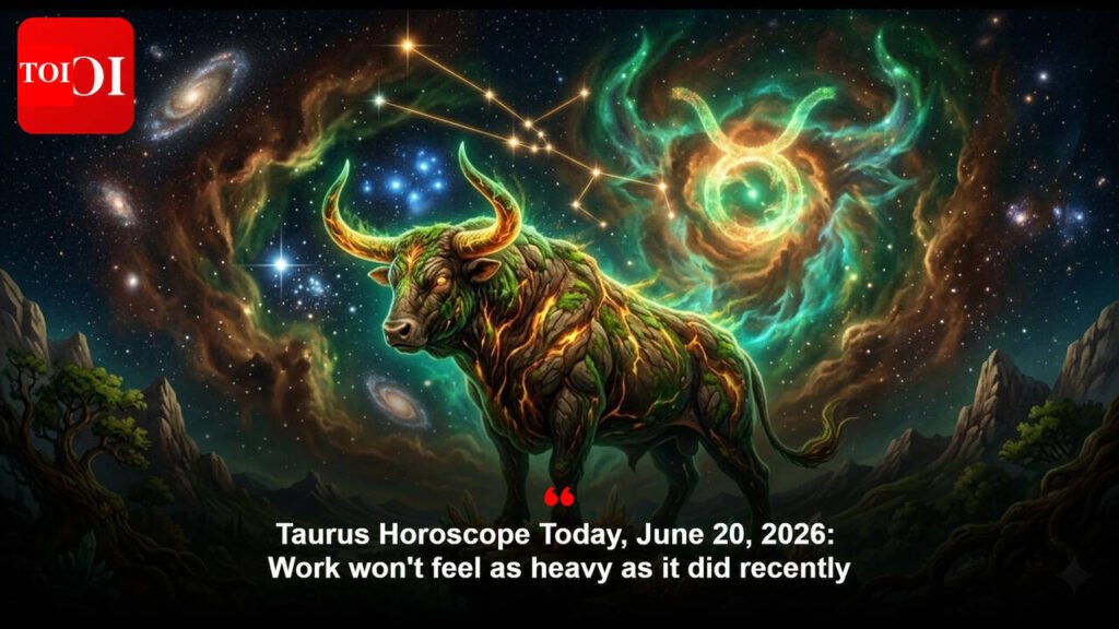 Taurus Horoscope Today, June 20, 2026: Work won’t feel as heavy as it did recently