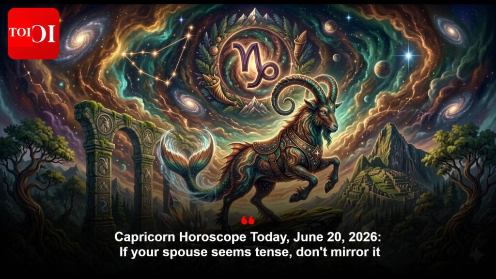 Capricorn Horoscope Today, June 20, 2026: If your spouse seems tense, don’t mirror it