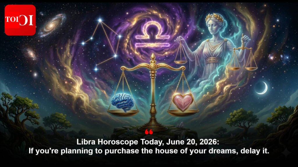 Libra Horoscope Today, June 20, 2026: If you’re planning to purchase the house of your dreams, delay it.