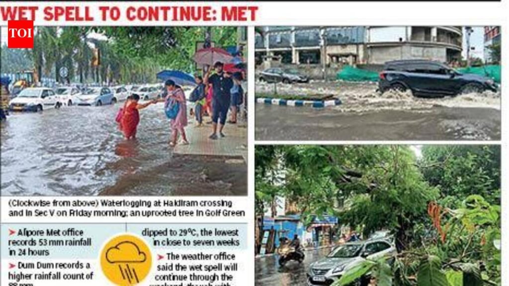 Kolkata gets heaviest rainfall this season, temperatures drop | Kolkata News