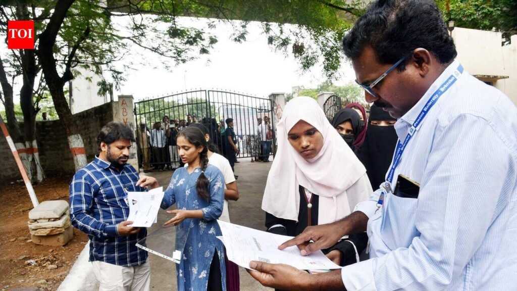 Relief & anxiety mark NEET re-exam, 89% turn up in Telangana | Hyderabad News