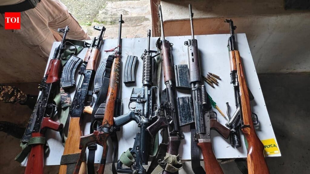 36 weapons, including assault rifles, carbines recovered in Manipur joint operation | Guwahati News