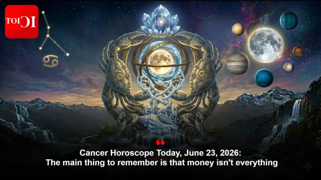 Cancer Horoscope Today, June 23, 2026: The main thing to remember is that money isn’t everything