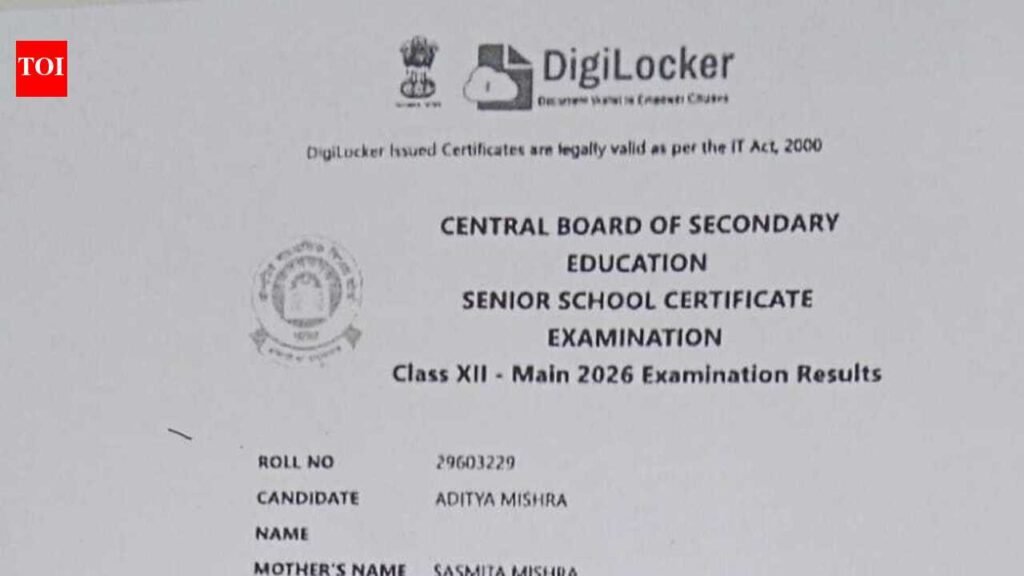 DPS Bokaro’s Aditya Mishra becomes joint CBSE Class 12 science topper after re-evaluation, scores 99.60% | Ranchi News