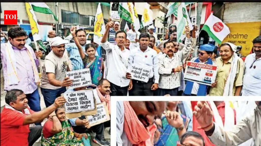 VRAS burns GR copy, seeks farm loan waiver | Nagpur News