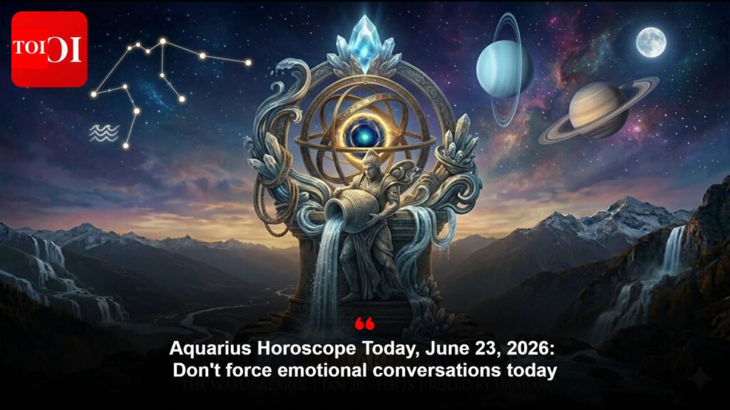 Aquarius Horoscope Today, June 23, 2026: Don’t force emotional conversations today