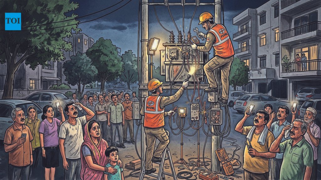 Frequent power cuts leave residents struggling | Noida News