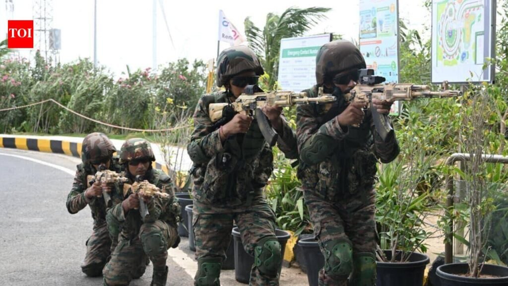 Army, police conduct security drill at Khavda renewable energy park | Ahmedabad News