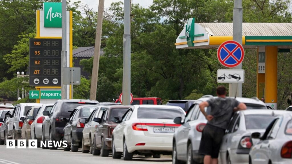 Fuel sales halted in occupied Crimea as Ukraine targets oil facilities