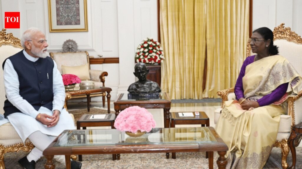 PM Modi calls on President Droupadi Murmu amid Cabinet reshuffle buzz | India News