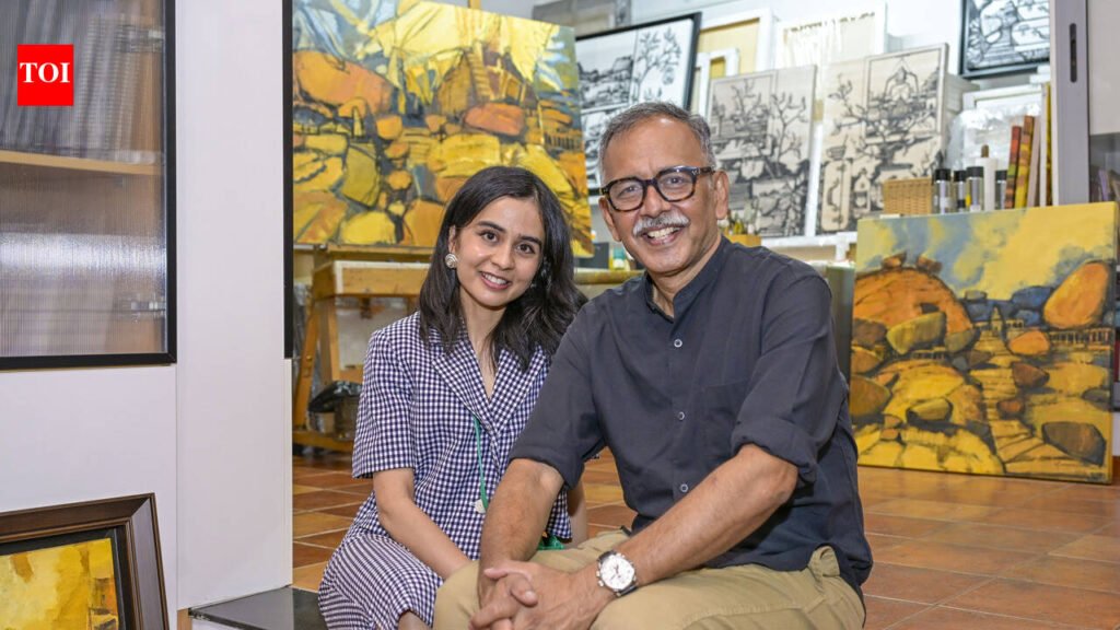 Father-daughter duo opens art studio for a peek | Bengaluru News
