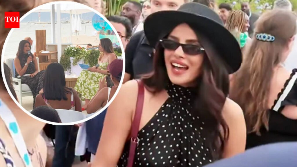 Priyanka Chopra shares her thoughts on ‘building legacy’; makes a style statement in polka-dots at Cannes event – WATCH |
