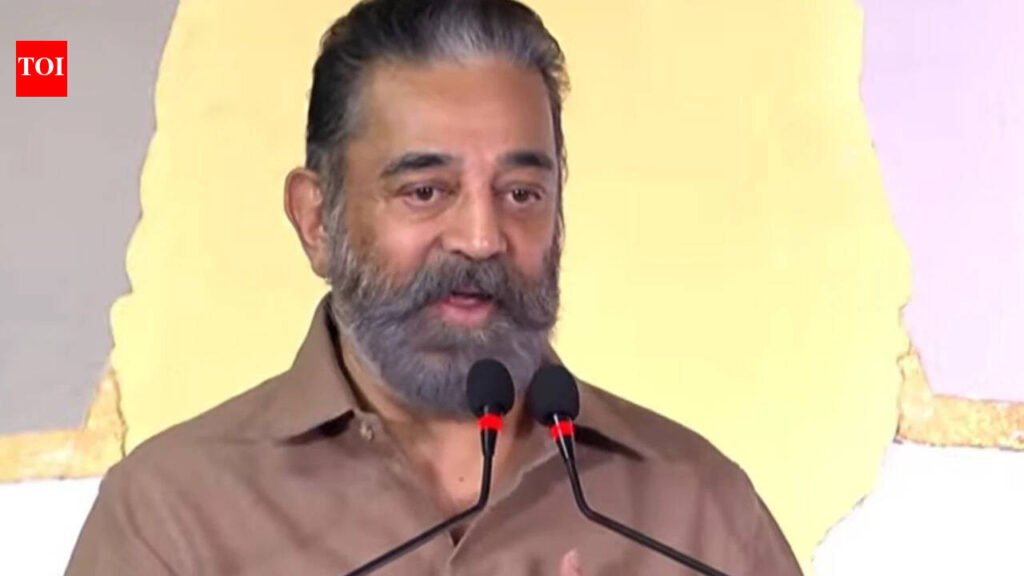 Dharman Movie Launch: Kamal Haasan gets emotional at ‘Dharman’ launch, says ‘Rajinikanth and I never imagined we would reach this stage’ | Tamil Movie News