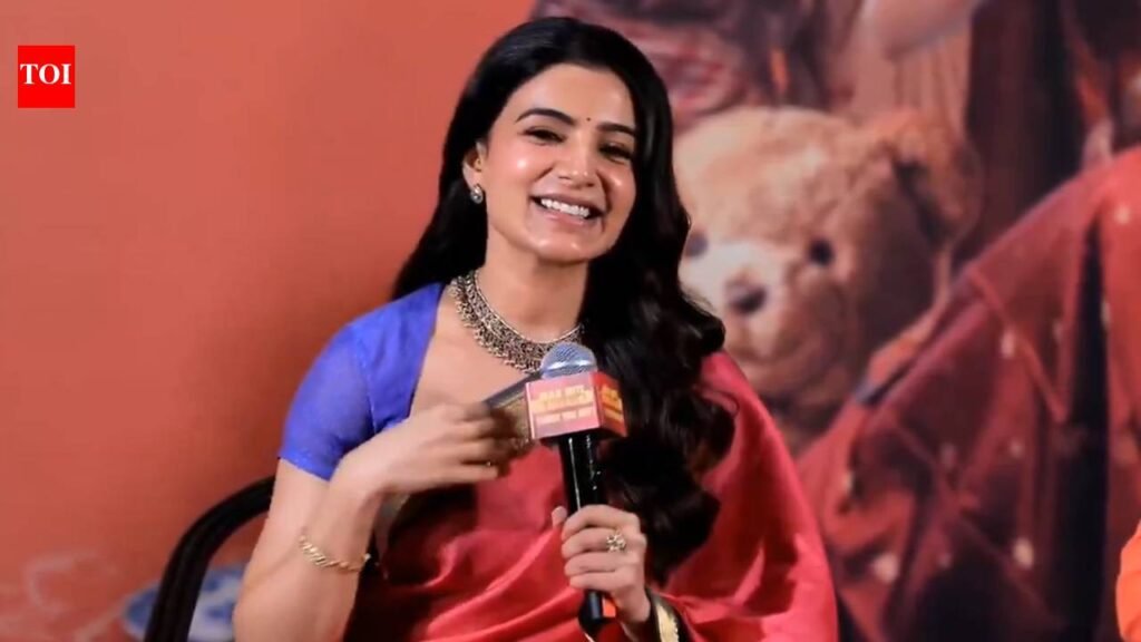 Samantha Ruth Prabhu blushes as she confirms pregnancy at Maa Inti Bangaaram success meet: ‘I will have to take a small break’ | Telugu Movie News