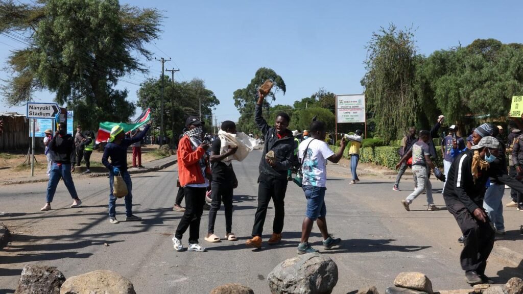 Kenyan police crack down on protest against U.S. Ebola quarantine facility
