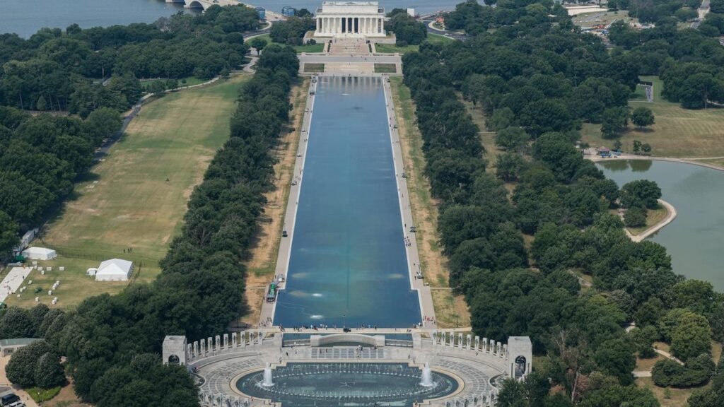 Washington’s Reflecting Pool to be drained again as Trump warns vandals face prison time