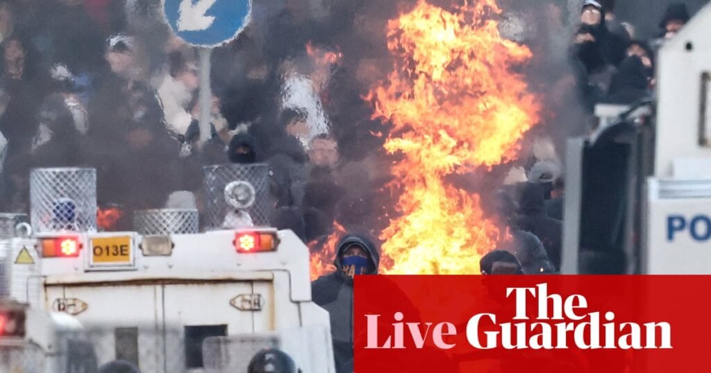 Northern Ireland secretary condemns Belfast riots as ‘racist thuggery’ after 12 police officers injured – UK politics live | Politics