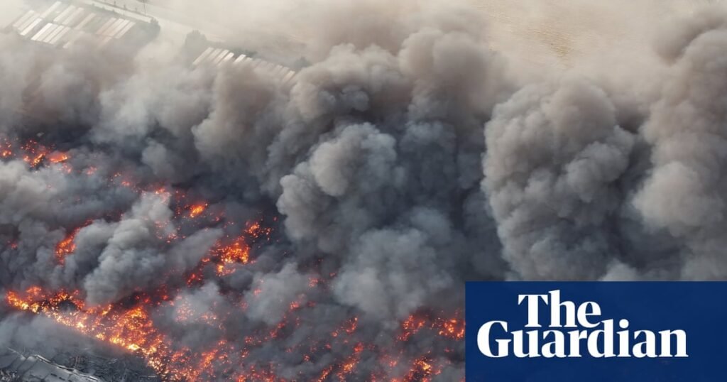 Fire at California warehouse complex prompts evacuations as authorities fight blaze | California