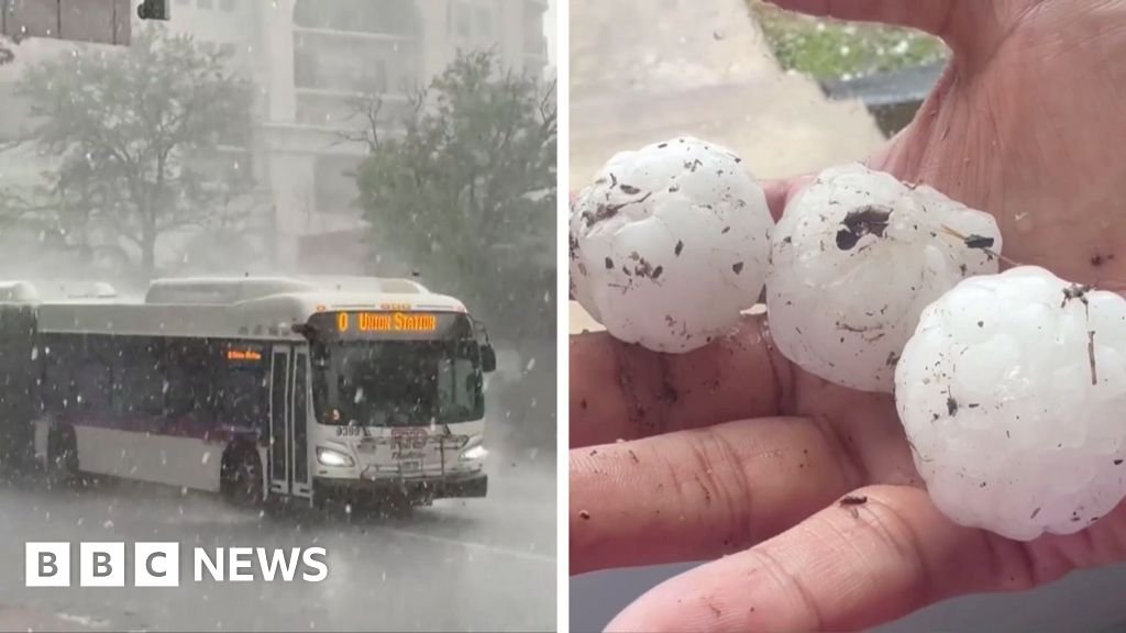 Massive hailstones pound Denver in powerful storm