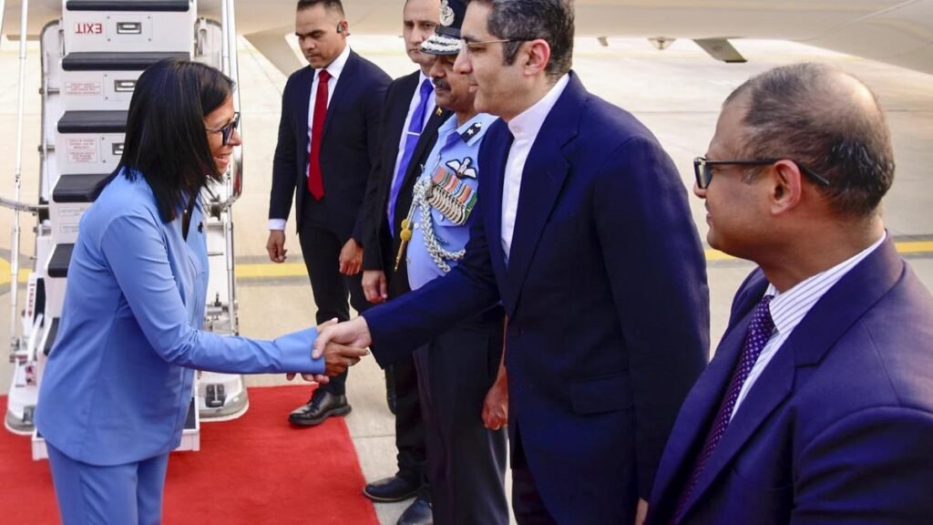 Venezuela’s Acting President Rodriguez arrives in India for working visit aimed at further deepening ties
