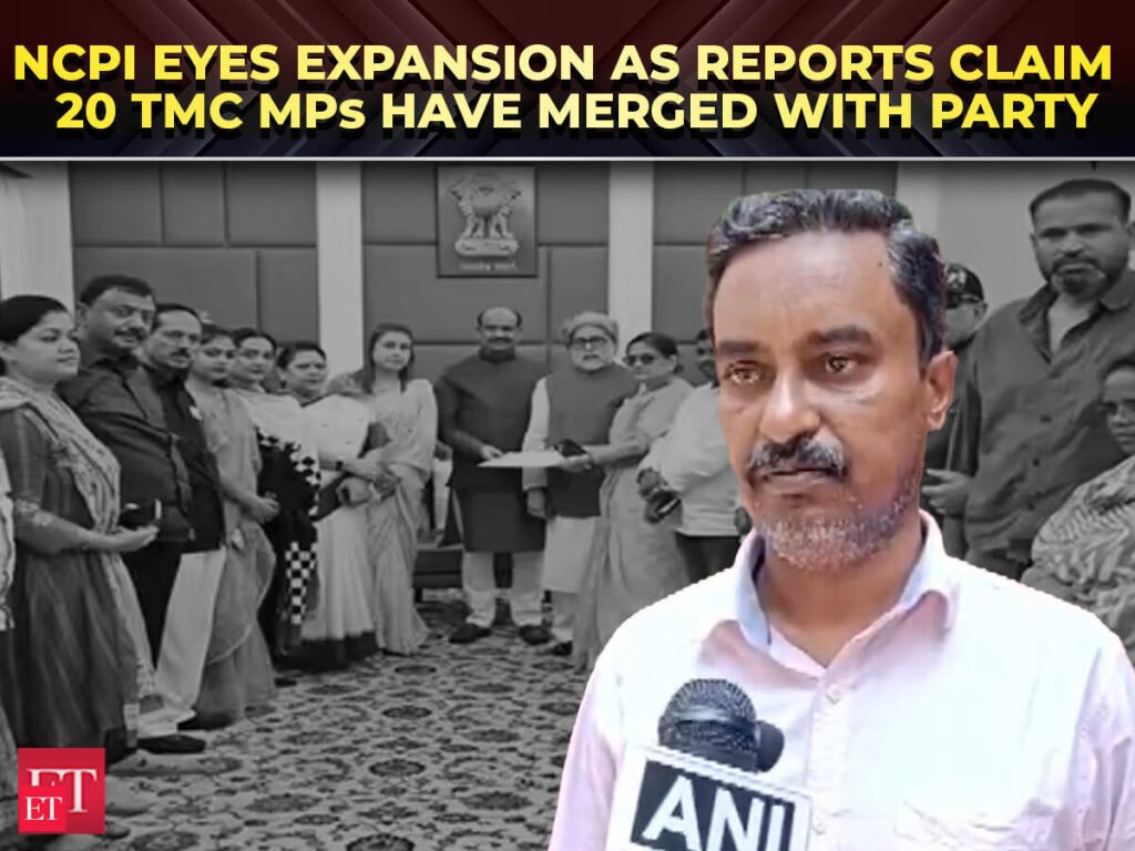 ‘I got to know about this from social media’: NCPI leader reacts to reports of 20 TMC MPs merger – The Economic Times Video