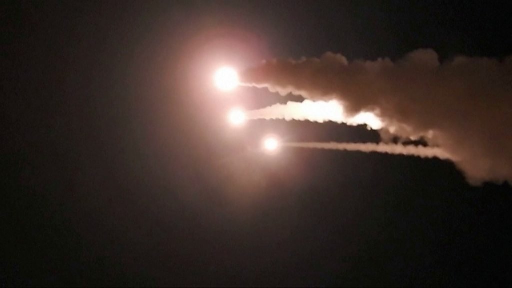 Iran releases footage of missiles launched at Israel