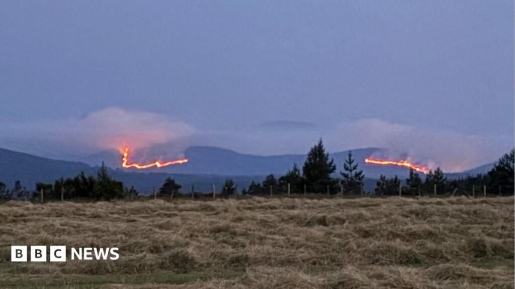 Cairngorms wildfire burns for third day across nearly four miles