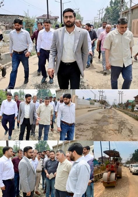DC Sgr inspects road upgradation works along Dr Ali Jan Road