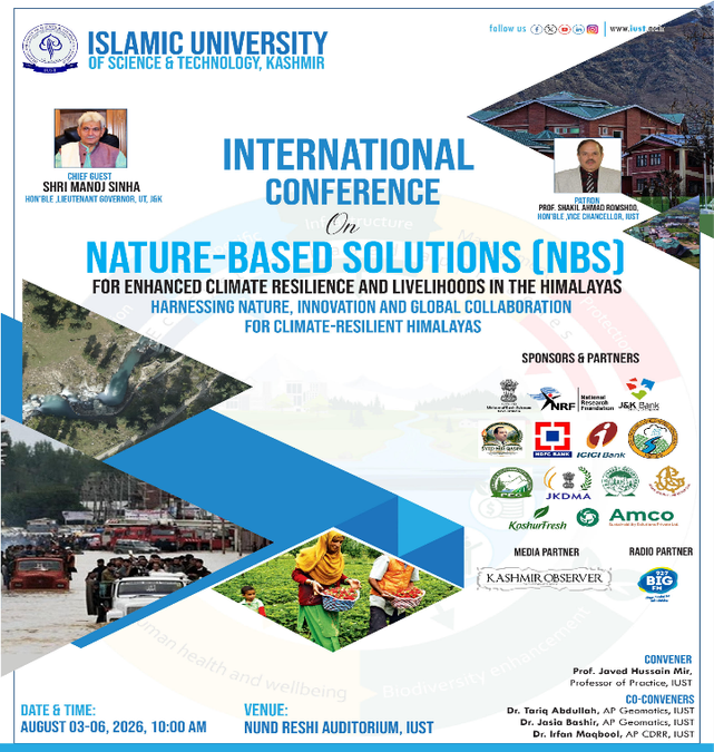 IUST to host int’l conference on nature-based solutions for building climate resilience