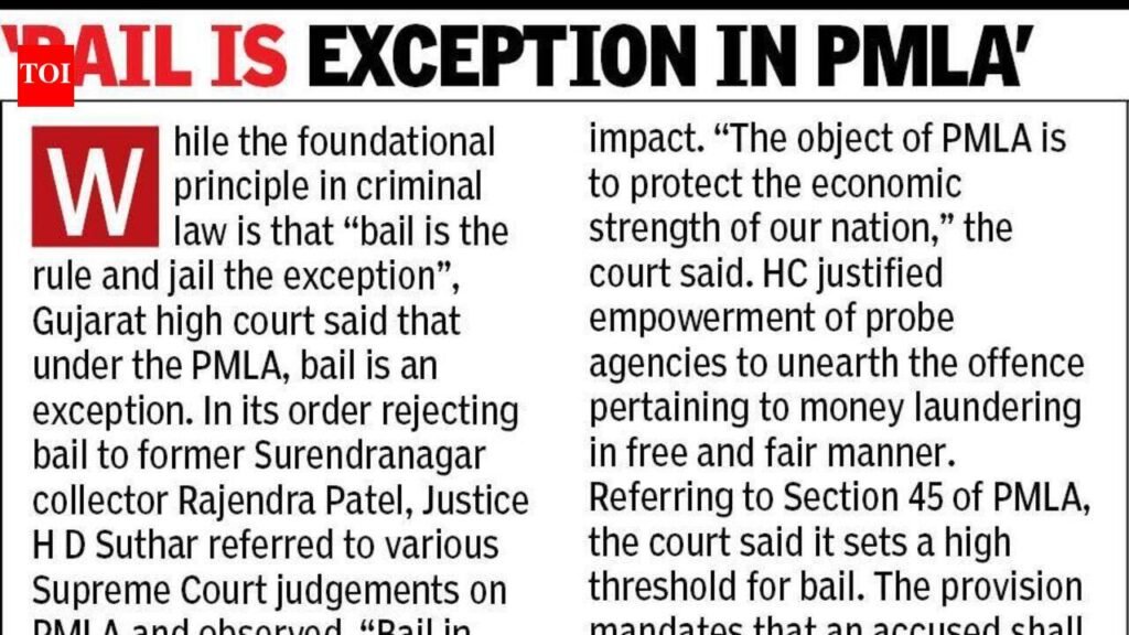 Money laundering scars country’s economy: HC | Ahmedabad News