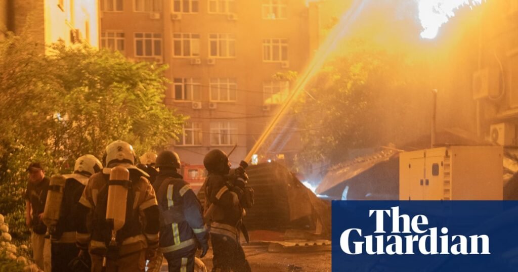 Russia targets Kyiv with missiles and drones, setting buildings ablaze and causing injuries | Ukraine