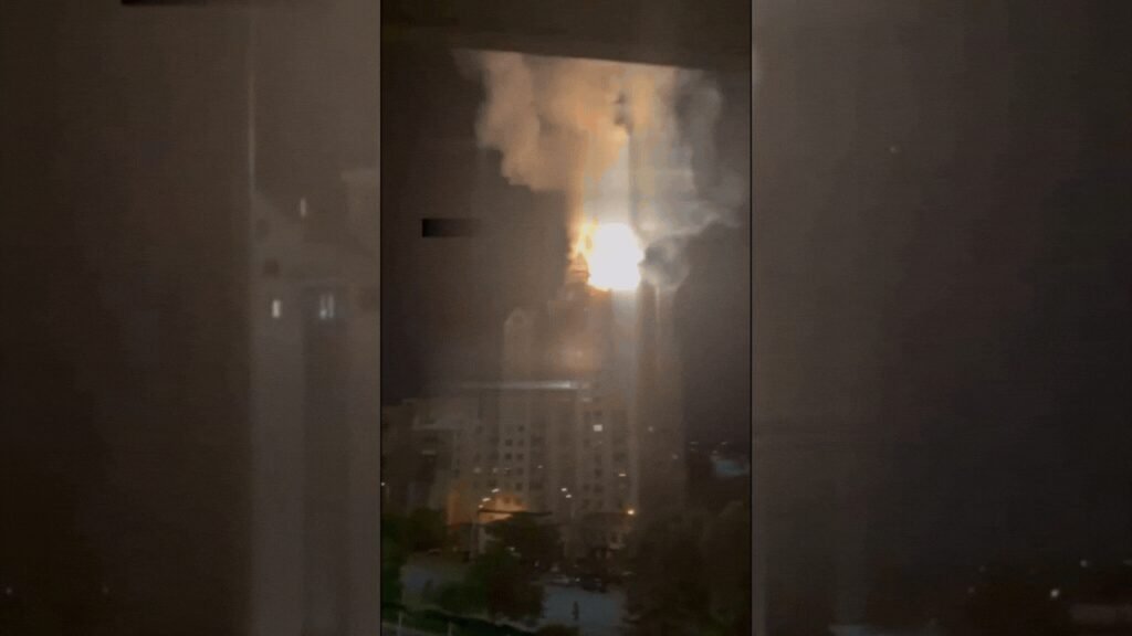 Watch: 9-storey Kyiv apartment building partially collapses after Russian attack; residents trapped