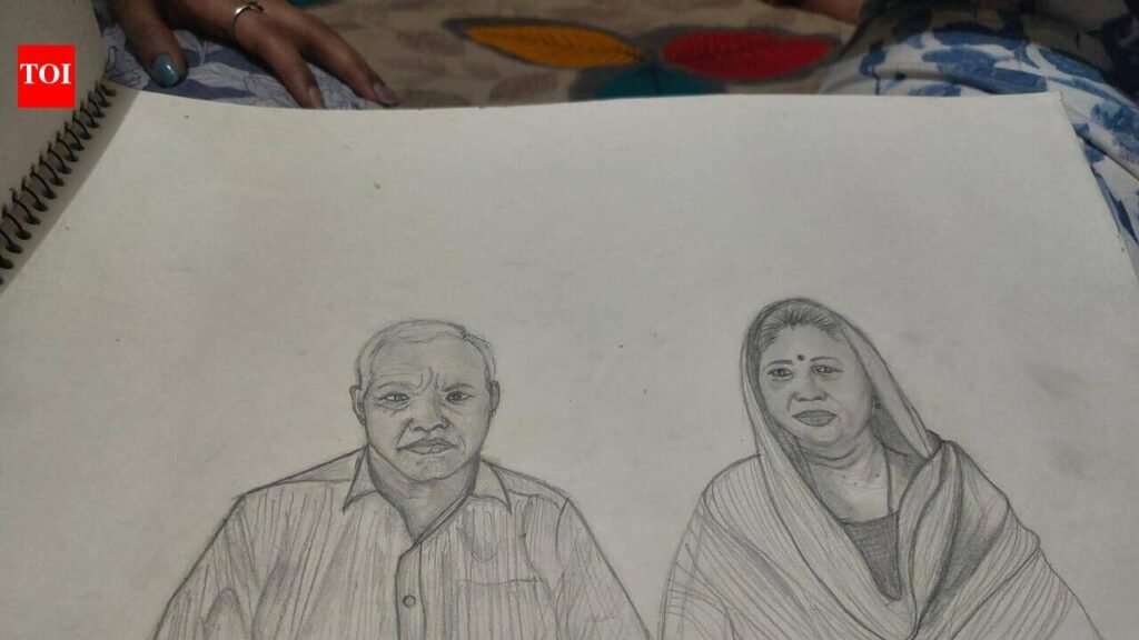 Artist’s anniversary sketch for parents reaches the after his death | Lucknow News