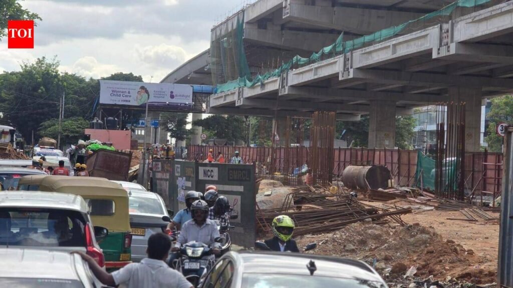 Closed and disrupted service roads in Bengaluru’s Kalyan Nagar add to Outer Ring Road congestion | Bengaluru News