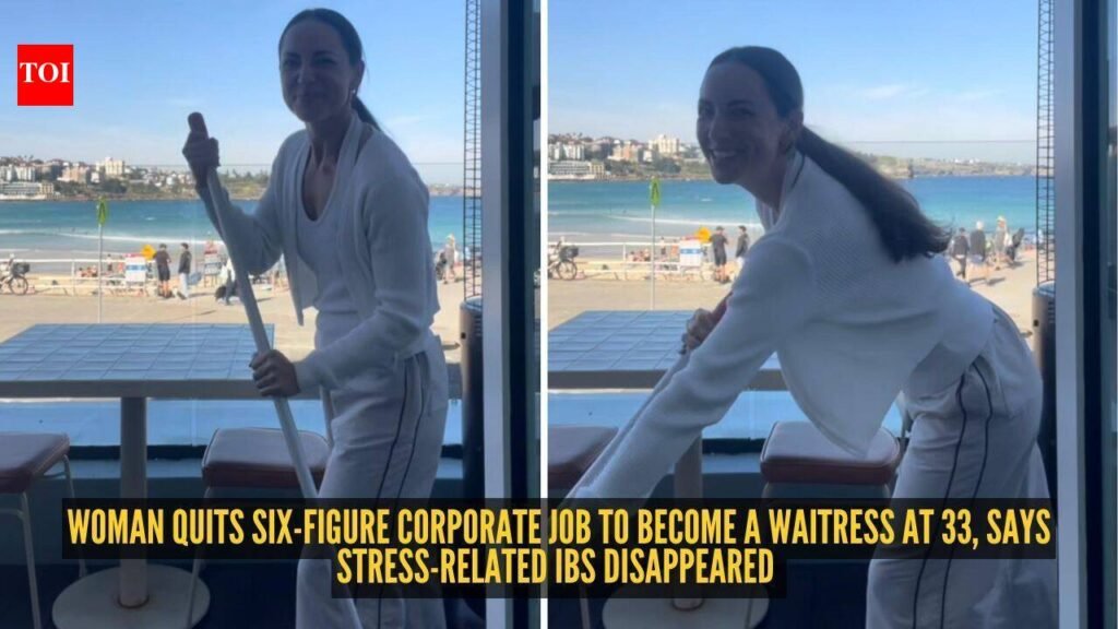 Woman quits six-figure corporate job to become a waitress at 33, says stress-related IBS disappeared |