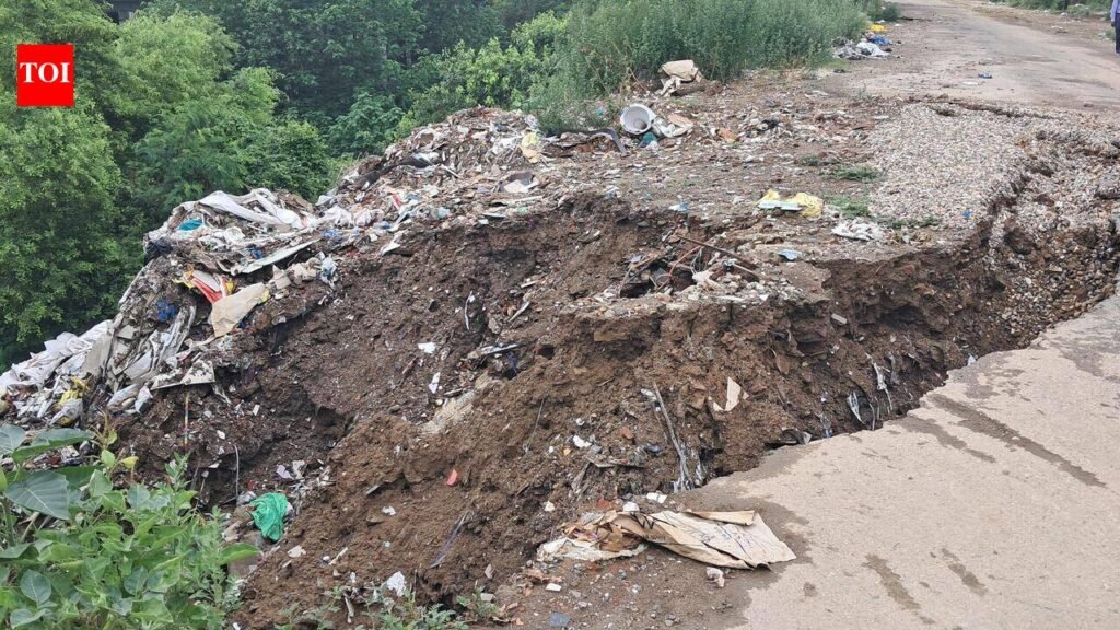 Road cave-ins after rain expose infrastructure flaws | Ludhiana News