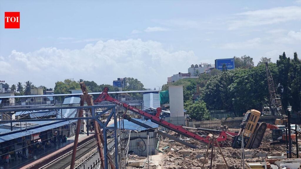 Tvm central train services disrupted after piling rig accident | Thiruvananthapuram News
