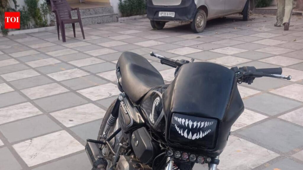 Modified silencer, ‘sarpanch’ sticker land biker in trouble | Chandigarh News