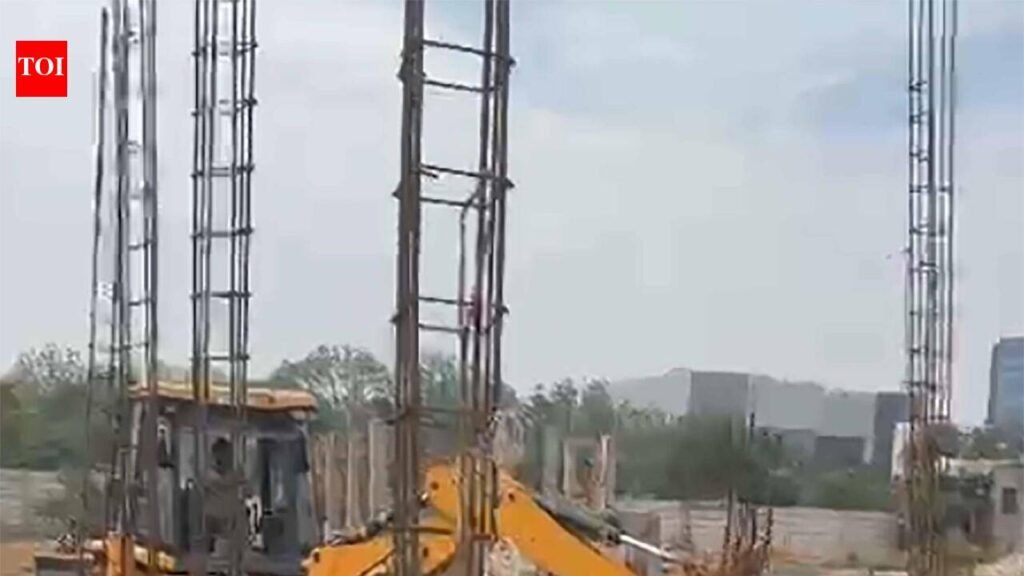 Protected Aravali land cleared of illegal walls, buildings in Gurgaon | Gurgaon News